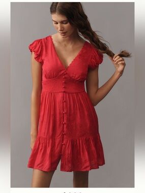 BNWT Anthropologie Satin Mini Dress 💗 size L